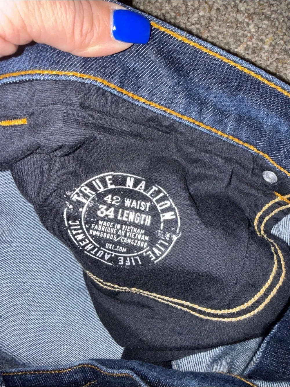 Men’s True Nation dark denim jeans